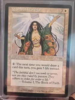 Words of Worship Onslaught MTG Regular Lightly Played - Image 3