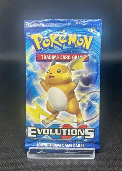 Sealed Booster Pack - XY Evolutions - POKEMON - 2016 - unopened - Raichu artwork - Image 1