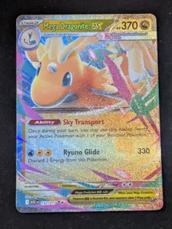 Mega Dragonite EX 152/217 Rare Foil 370 HP 330 Power ASC Pokemon TCG Card #7 - Image 1
