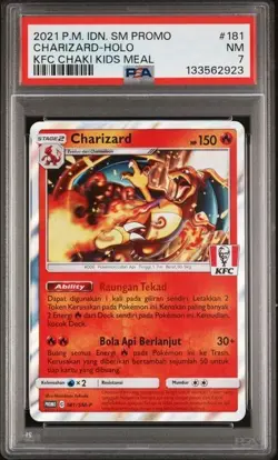 Pokemon Charizard 181/SM-P KFC Kentucky Fried Chicken Promo Card PSA 7 - Image 1