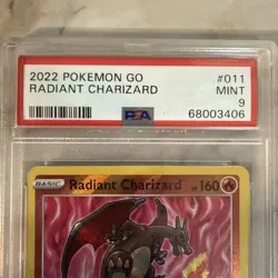 2022 Pokemon Go Radiant Charizard #011 PSA 9 Mint - Image 3