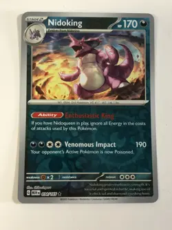 Pokemon TCG 151 Reverse Holographic Nidoking 034/165 Near Mint - Image 1