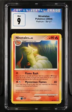 36/127 Ninetales (platinum) 2009 (CGC Graded 9) Pokemon Slab - Image 3