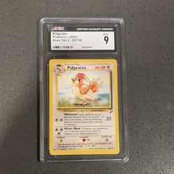 Pokemon TCG Pidgeotto Base Set 2 28/130 Uncommon Regular CGC 9 - Image 1