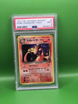 1997 Pokemon Japanese Rocket #6 Dark Charizard Holo PSA 9 Mint - Image 1