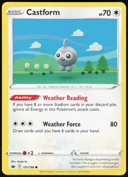 Castform 121/198 Common Chilling Reign Pokemon Near Mint - Image 1