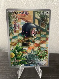 2023 Pokemon Lechonk Full Art Illustration Rare S&V: Obsidian Flames 209/197 - Image 1