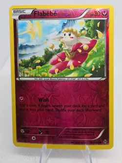 Pokemon TCG Flabebe 101/162 Reverse Holo XY BREAKthrough LP - Image 1