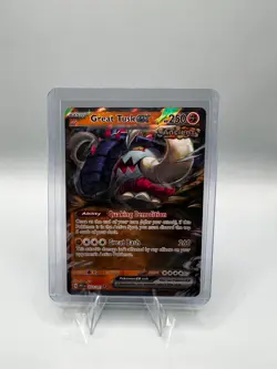 Pokemon Great Tusk ex 053/091 Paldean Fates Double Rare Holo NM - Image 1