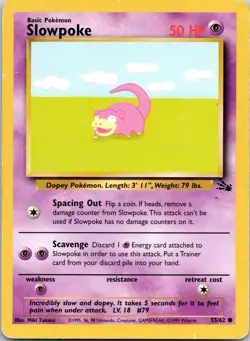 Lot of 2 Slowpoke Common Fossil 55/62 Pokemon TCG - Image 1