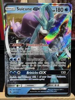 Pokemon TCG Suicune GX 60/214 Ultra Rare Lost Thunder NM Condition - Image 1