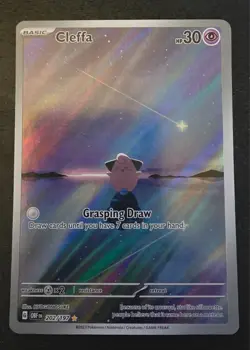 Pokemon TCG Cleffa Illustration Rare Holo 202/197 SV03: Obsidian Flames - Image 1