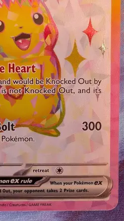 Pokemon Pikachu ex 219/191 Ultra Rare Full Art Holo Sv08: Surging Sparks TCG - Image 4