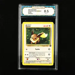 TQG 8.5 NM-MT+ 2000 Pokemon ENG Eevee #55/82 C - Image 1