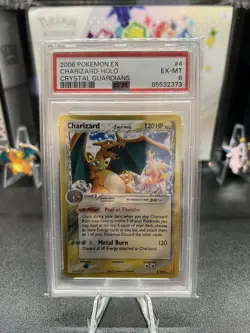 2006 POKEMON EX CRYSTAL GUARDIANS #4 CHARIZARD HOLO - PSA 6 🔥 - Image 1
