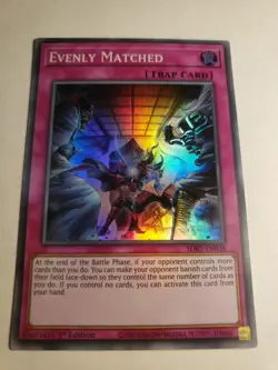 Yu-Gi-Oh SDBT-EN038 Super Rare 1st Edition Playset Evenly Matched - Image 2