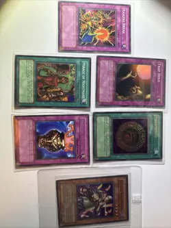 Yugioh Bundle: Kycoo, Dragon Capture, Megamorph, Trap Hole, Mirage, Raigeki - Image 1