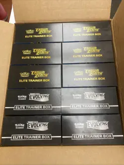 POKEMON EMPTY ETB CASE - 6 Crown Zenith & 4 Evolving Skies - No Packs or Sleeves - Image 1