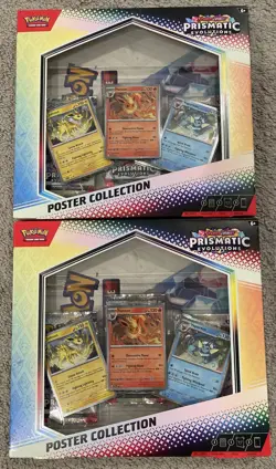 Pokemon Prismatic Evolutions Poster And Ascended Heroes Deluxe Pin Collection x2 - Image 3