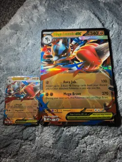 Pokemon Mega Lucario EX Black Star Promo Stamped Holo Set Jumbo 012 - Image 1