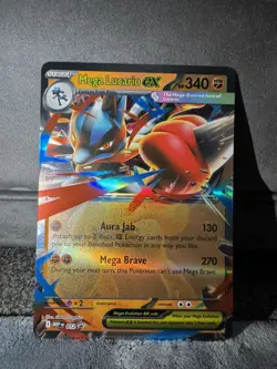 Pokemon Mega Lucario EX Black Star Promo Stamped Holo Set Jumbo 012 - Image 2