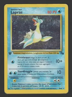Lapras Holo Fossil 1a Edizione 10/62 ITA - Carta Pokemon Rara Olografica - Image 1
