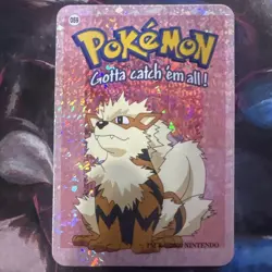 Pokemon 151 Vintage Pocket Monsters HOLO Prism Sticker 2000 Nintendo Arcanine - Image 1