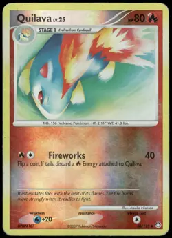 Pokemon Quilava Uncommon Mysterious Treasures 60/123 HP Reverse Holo - Image 1