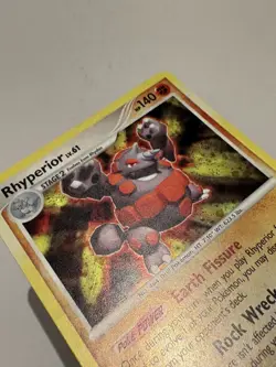 Holo Swirl Rhyperior 12/130 Diamond and Pearl Pokemon TCG LP+ - Image 4