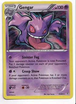 Pokemon TCG Gengar Holo Rare Generations 35/83 Near Mint - Image 1