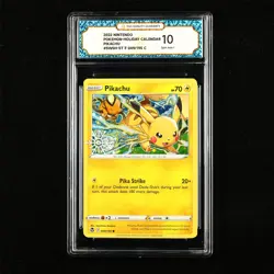 TQG 10 GEM MINT 2022 Pokemon ENG Pikachu F 049/195 SWSH-ST C - Image 1