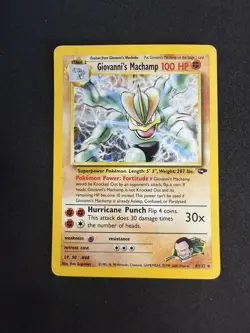 Pokemon Gym Challenge Giovanni’s Machamp Holo 6/132 LP - Image 1