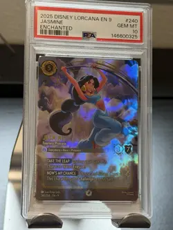 Jasmine 2025 Disney Lorcana EN 9 Enchanted #240 PSA 10 Gem Mint - Image 1