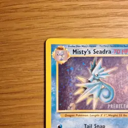 Misty's Seadra Holo Prerelease Pokemon Card 9/132 Gym Heroes Excellent Condition - Image 2