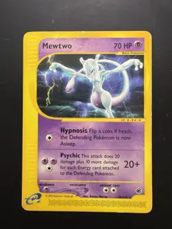 2002 Mewtwo 56/165 Expedition Non Holo Pokemon Card - Crease - Image 1