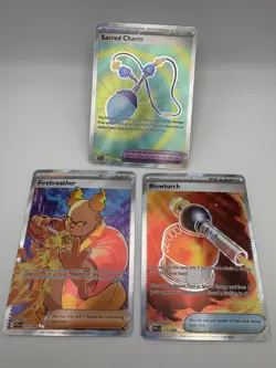 Pokemon Full Art Trainer/Item Lot 3 Cards Phantasmal Flames NM/M - Image 1