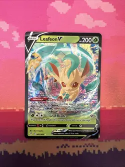 Pokemon Card Leafeon V 007/203 Ultra Rare Evolving Skies Near Mint - Image 1