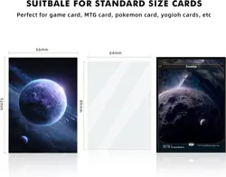 100 MTG Card Sleeves with 100 Inner Sleeve, Textured Back Art Sleeves, Fit Stand - Image 3