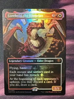 Lorehold The Historian - Borderless FOIL - Secrets of Strixhaven #284 Mythic - Image 1