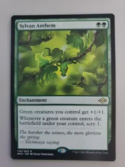 MTG Sylvan Anthem Modern Horizons 2 Regular Rare - Image 1