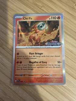 Pokemon Card Chi-Yu 057 Black Star STAMPED Paradox Rift Near Mint - Image 1