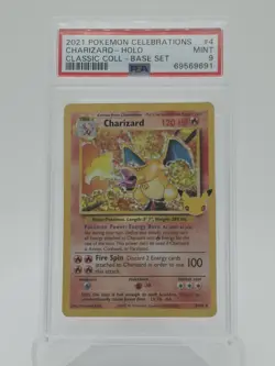 2021 Pokemon Celebrations Charizard #4 HOLO Classic Collection - PSA 9 - Image 1