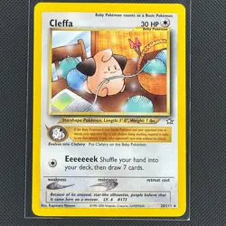 Cleffa 20/111 Rare Neo Genesis Pokemon Heavily Played - Image 1