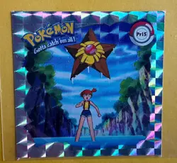 MISTY TRAINER STARYU 1999 POKEMON ARTBOX SERIES 1 SILVER PRISM HOLO STICKERS NM - Image 1