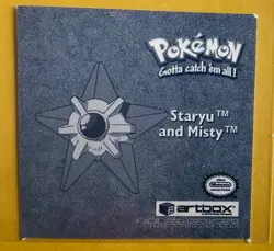 MISTY TRAINER STARYU 1999 POKEMON ARTBOX SERIES 1 SILVER PRISM HOLO STICKERS NM - Image 3