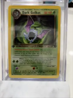 Pokemon Team Rocket 2000 Dark Golbat 1st Edition 24/82 CGC NM/Mint Grade 8 - Image 2