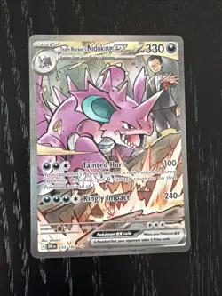 Pokemon Team Rocket's Nidoking EX Holo 330 HP Rare 233/182 Destined Rivals - Image 1