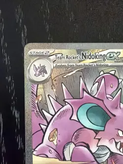 Pokemon Team Rocket's Nidoking EX Holo 330 HP Rare 233/182 Destined Rivals - Image 2