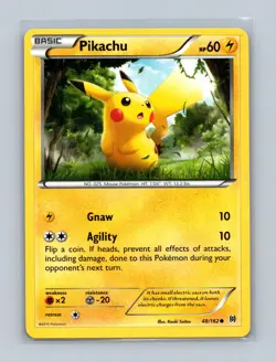 Pikachu 48/162 Common BREAKthrough Pokemon Moderately Played - Image 1
