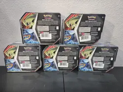 Pokemon TCG 4x Empoleon and 1x Tyranitar V Strikers Factory Sealed 5-Pack Tins - Image 3